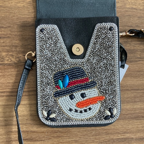 ♻️Leather Hand beaded cross body bag - Picture 2 of 3